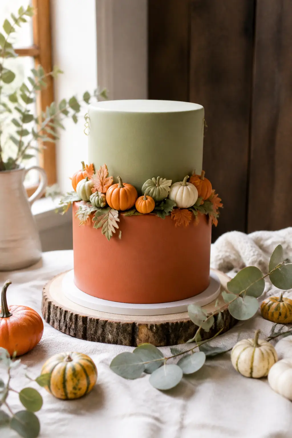 Two-Tier Pumpkin Patch Cake