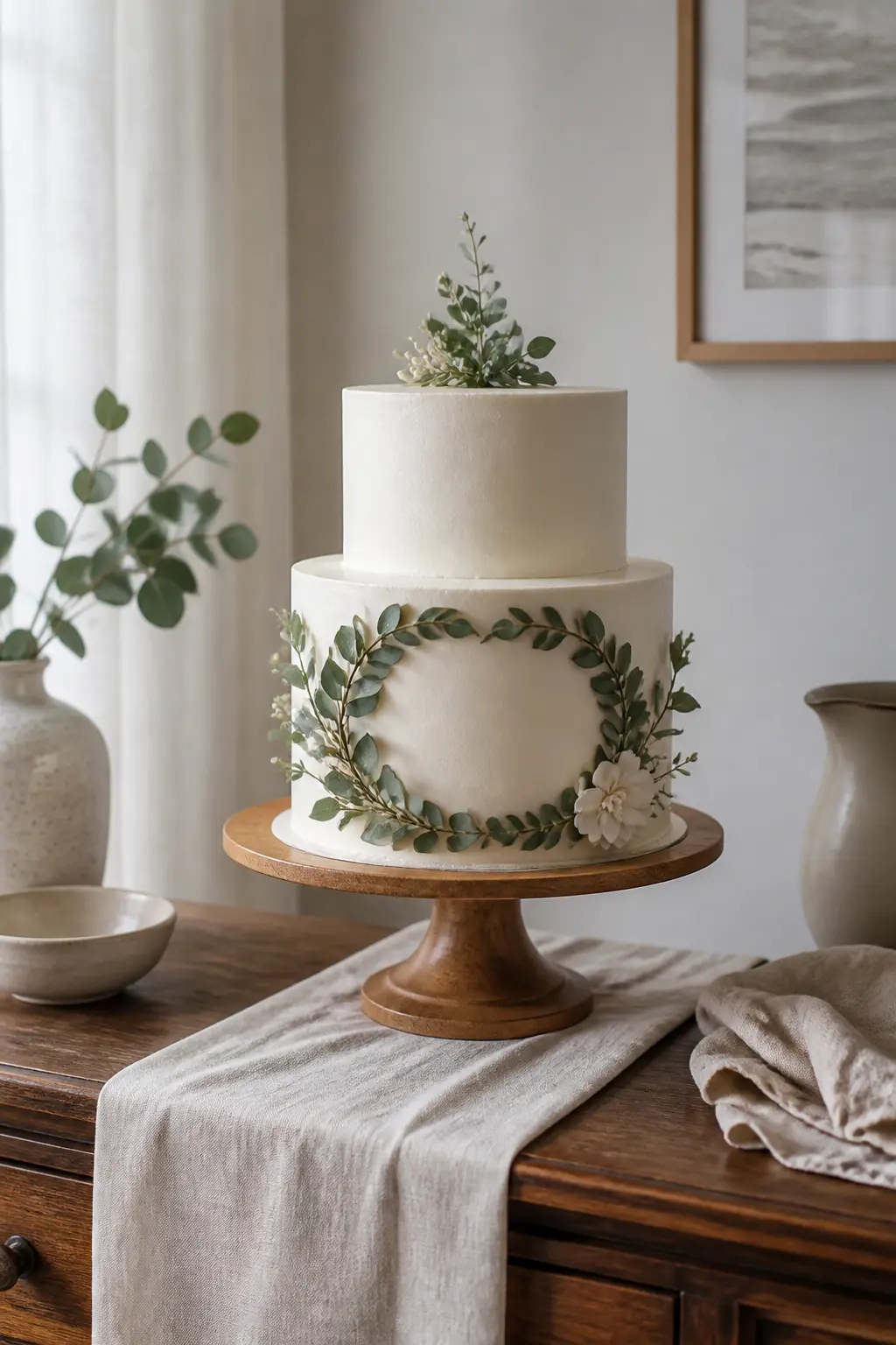 Eucalyptus-Wreath Cake