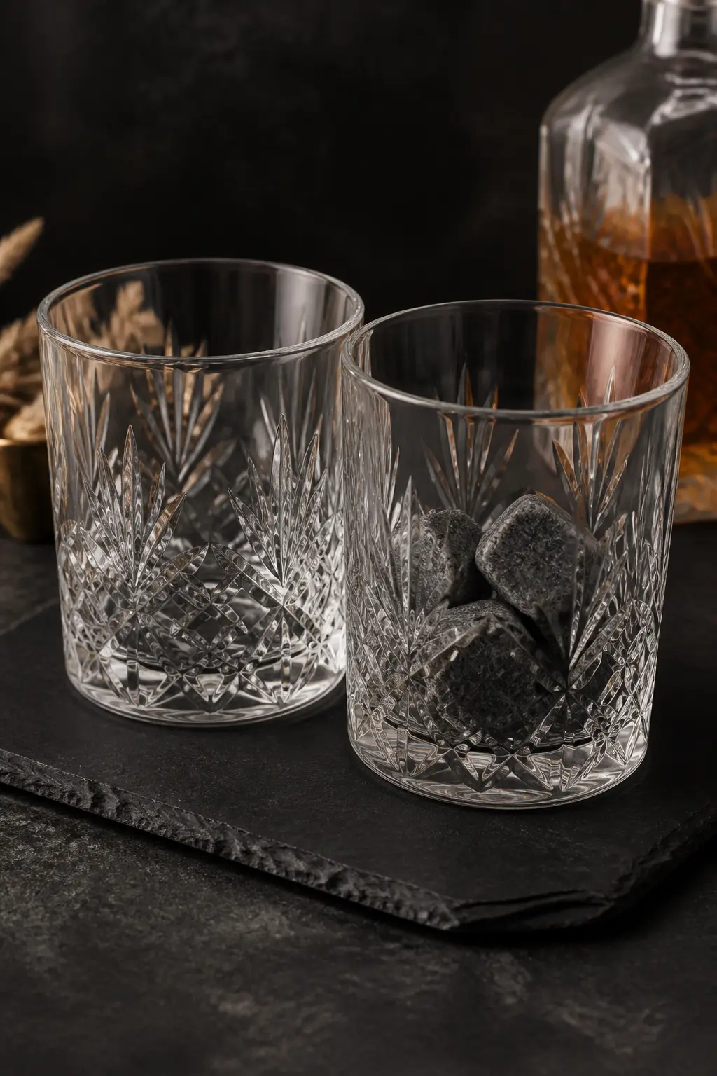 Whiskey Stones Set in a Wooden Box detail 1