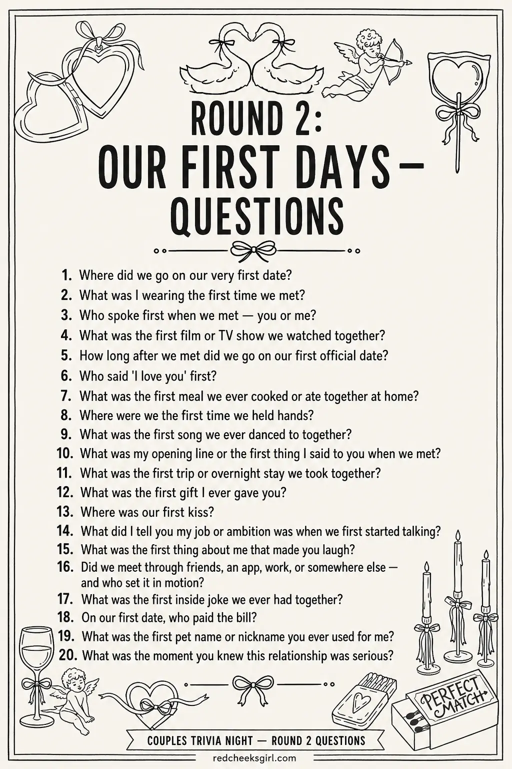 Our First Days — Questions Sheet printable
