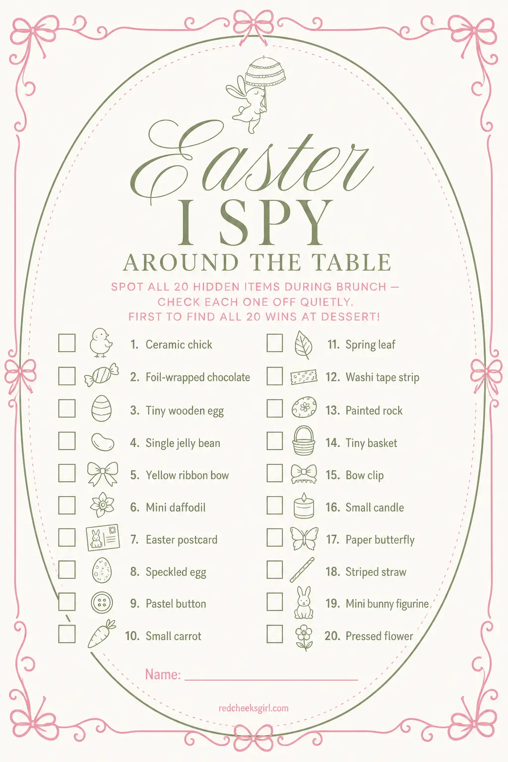 Easter I Spy Around the Table printable