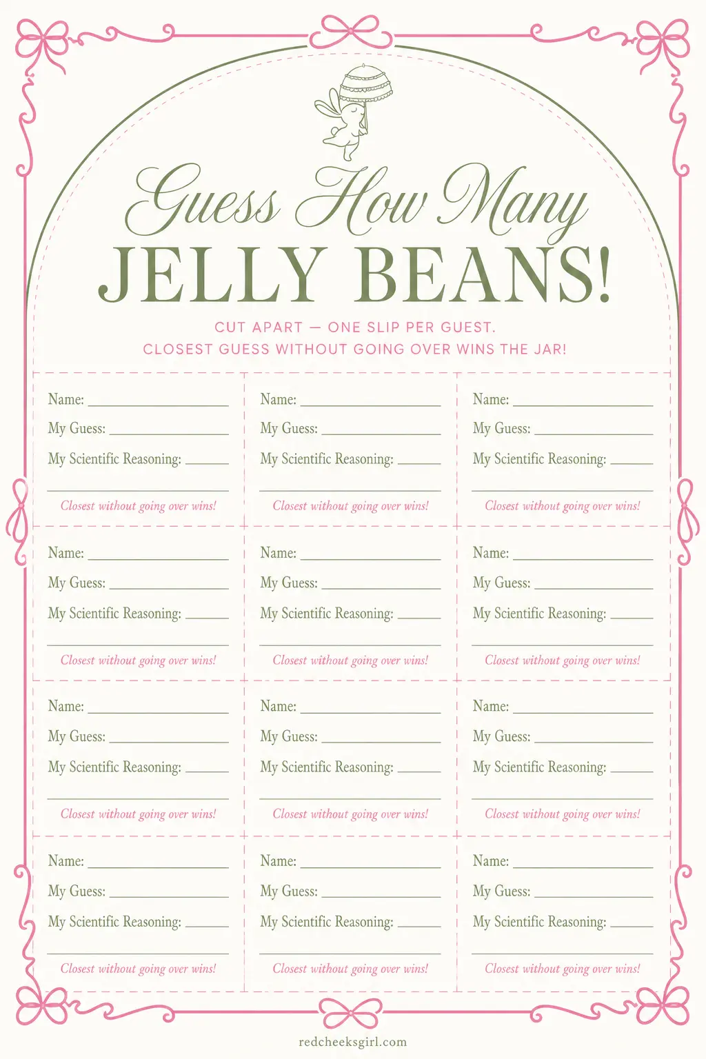 Guess How Many Jelly Beans! printable