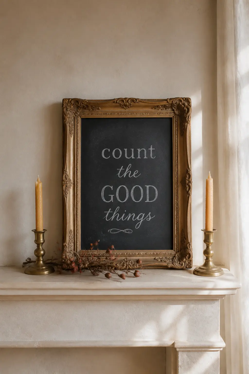 'Count the Good Things' Gratitude Ledge Sign
