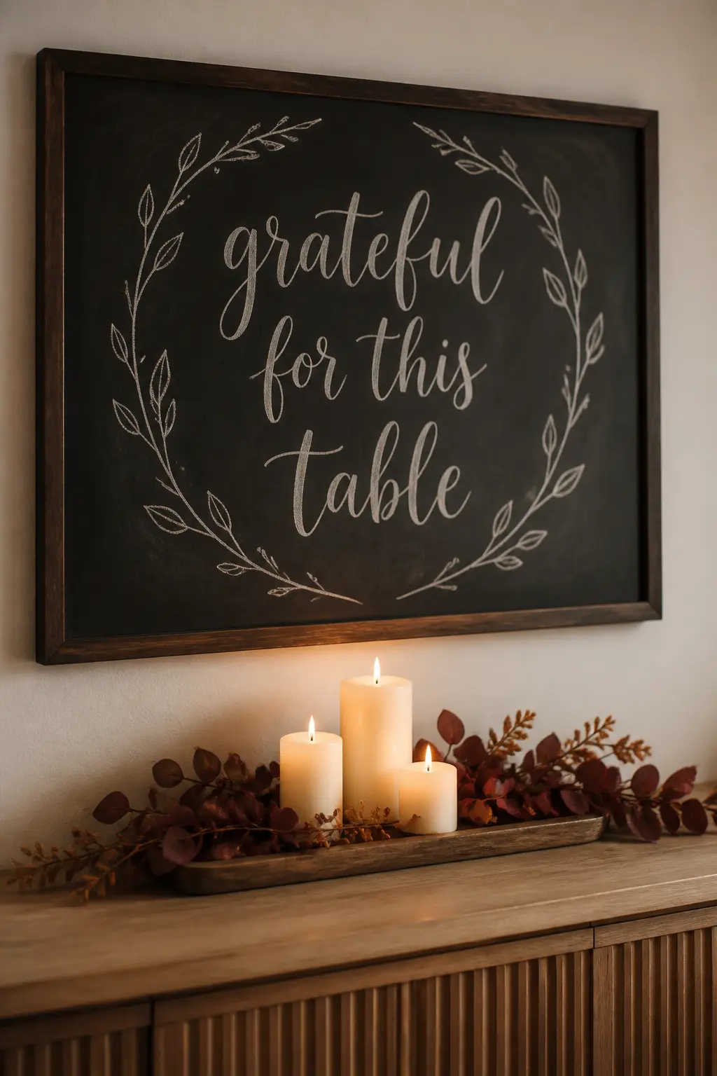 'Grateful for This Table' Gratitude Wall Board