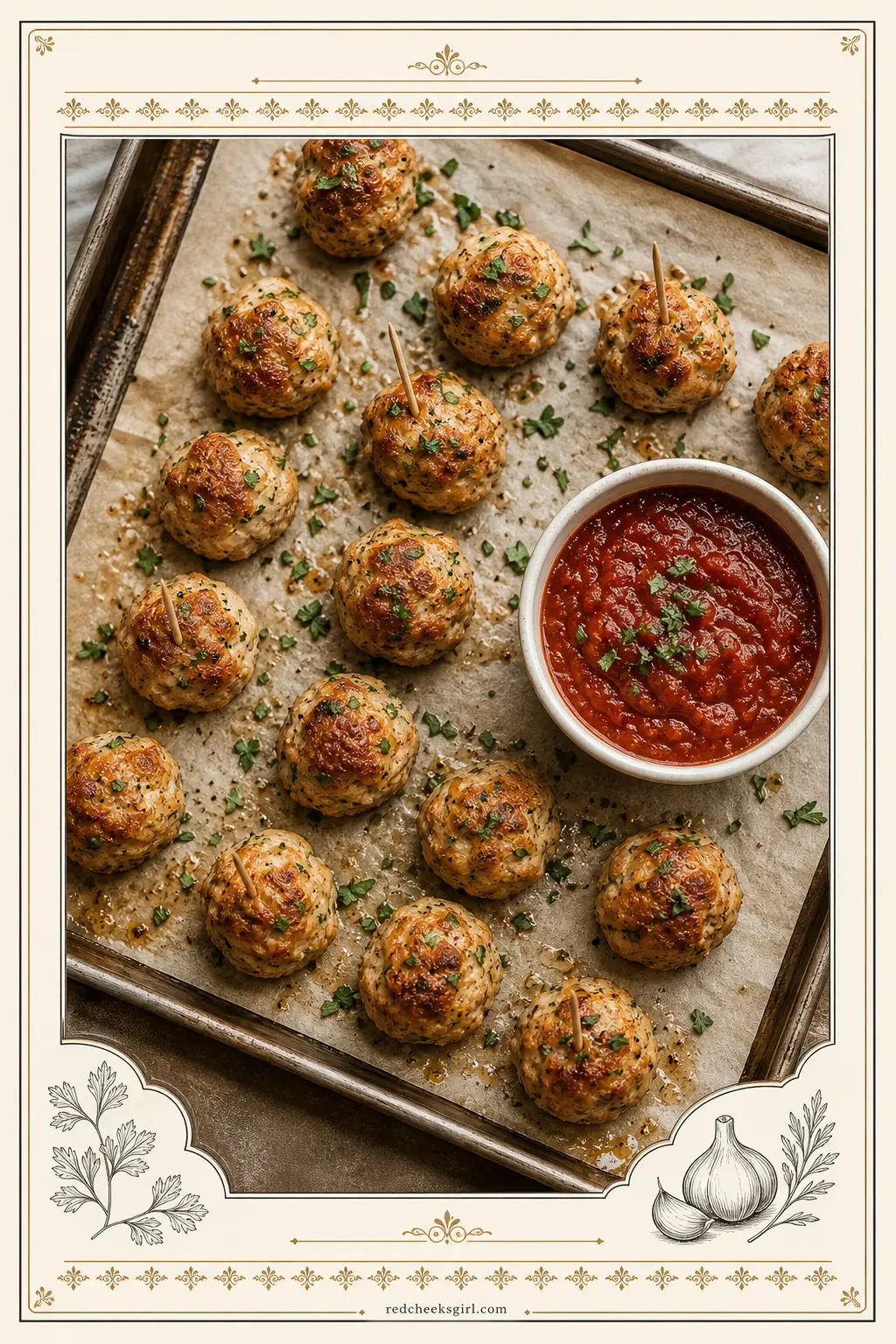 Crispy Baked Chicken Meatballs