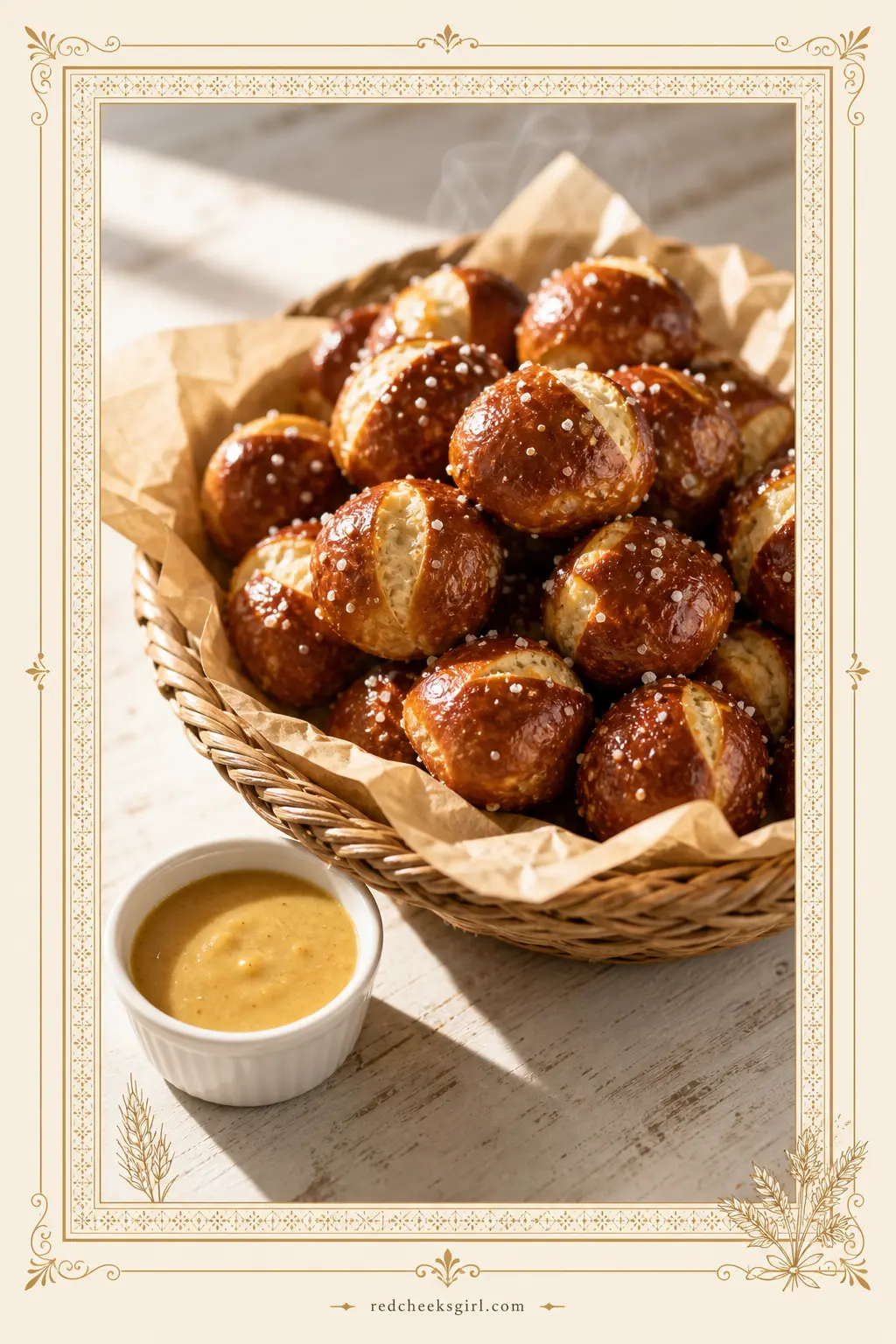 Soft Pretzel Bites with Honey Mustard