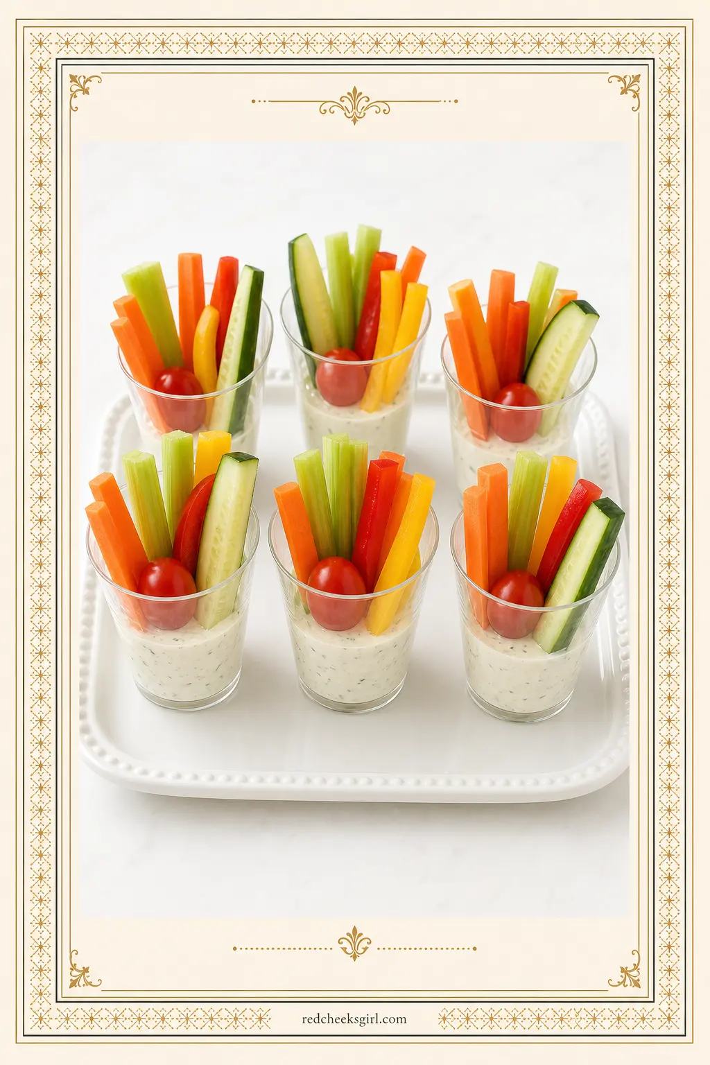 Veggie Cups with Ranch Dip