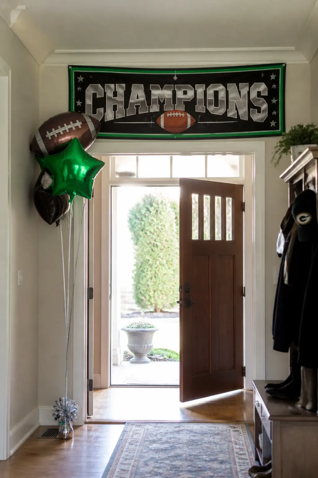 Exit Display with Victory or Championship Banner