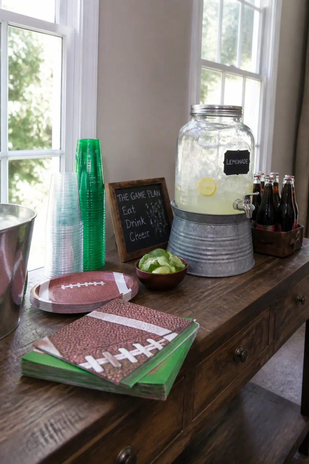 Football-Patterned Napkins and Paper Goods