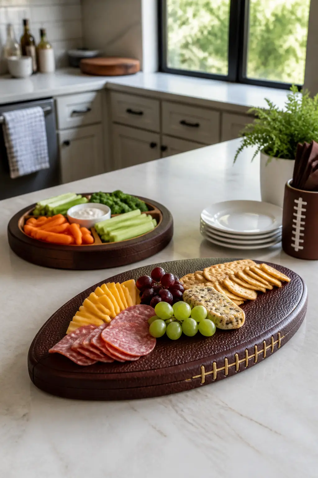 Pigskin-Textured Serving Boards and Platters
