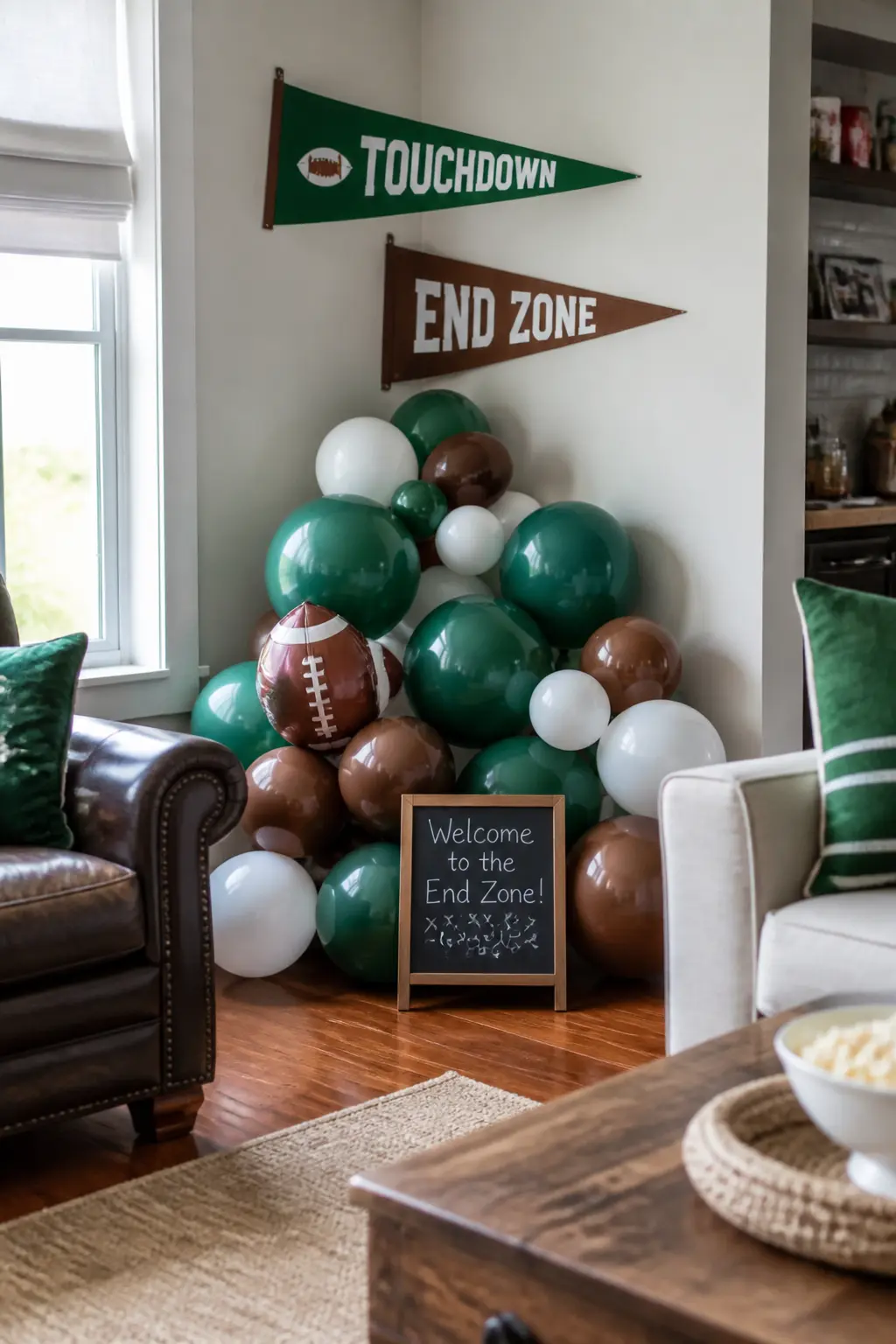 Touchdown Zone Endzone Corner Setup with Balloons