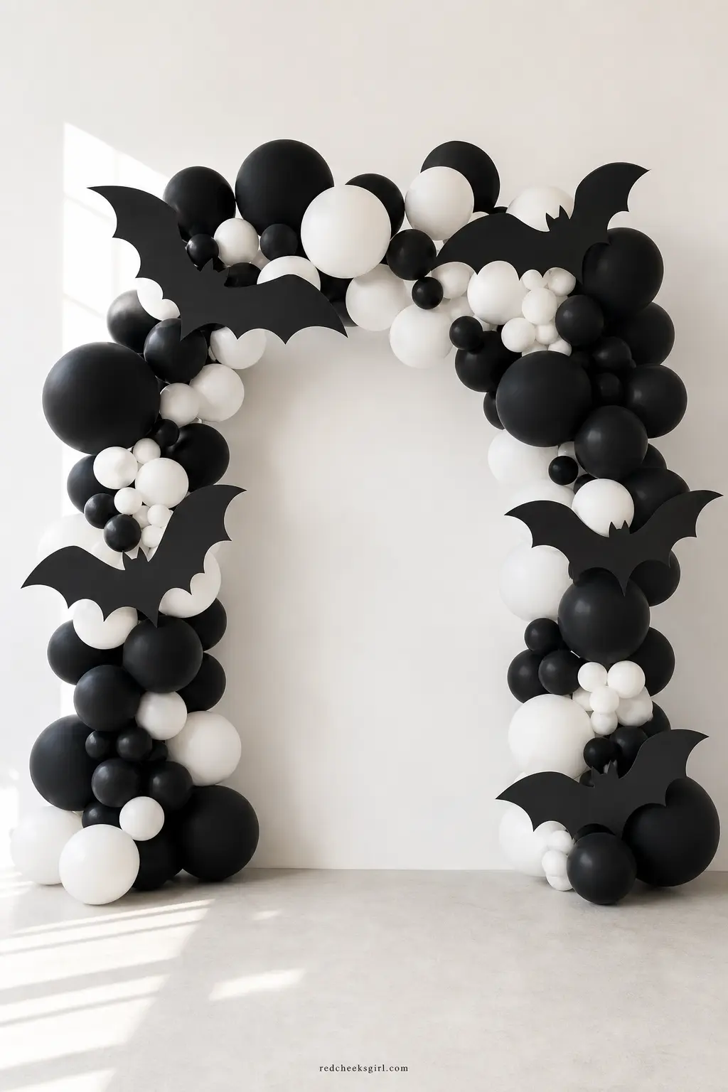 Black and White Graphic Photo Backdrop Arch