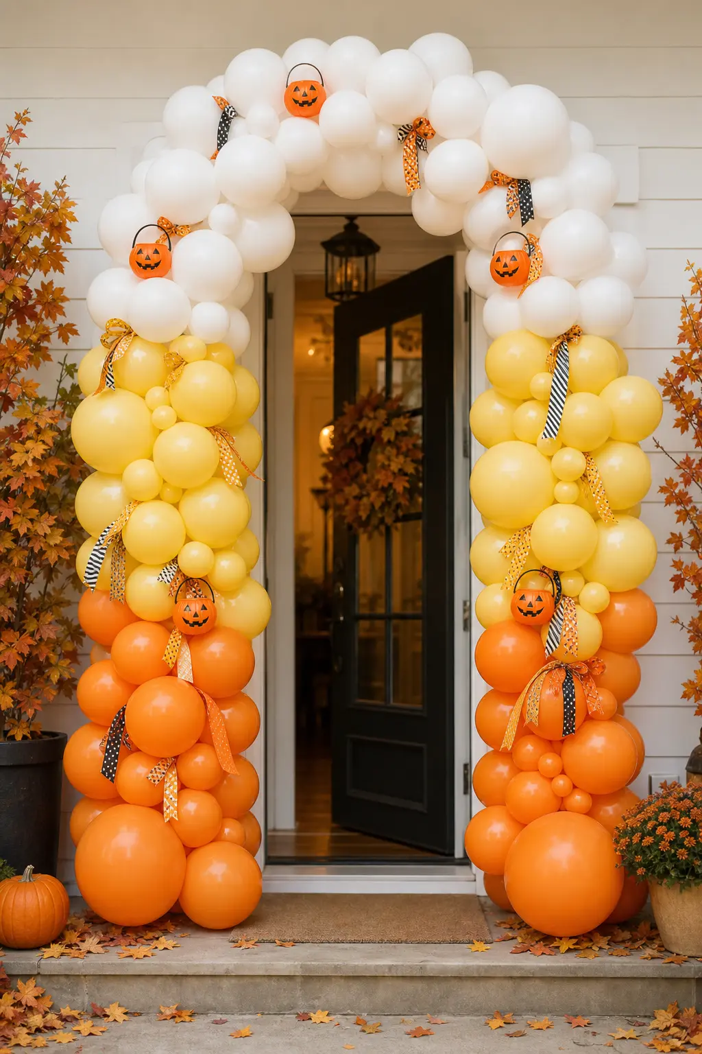 Candy Corn Color-Block Pastel Arch