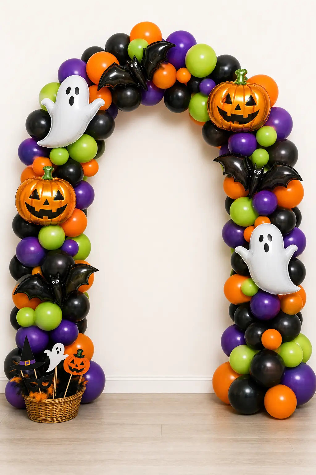 Classic Halloween Candy-Colour Photo Backdrop Arch
