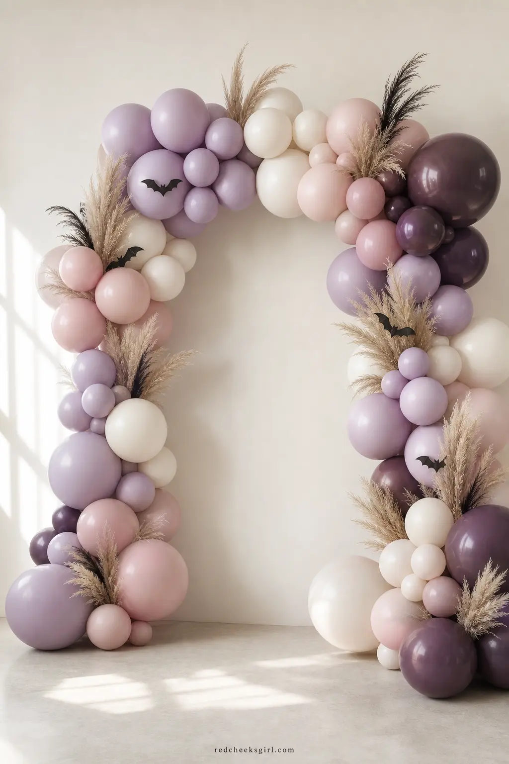 Lavender, Blush, and Ivory Pastel Halloween Arch