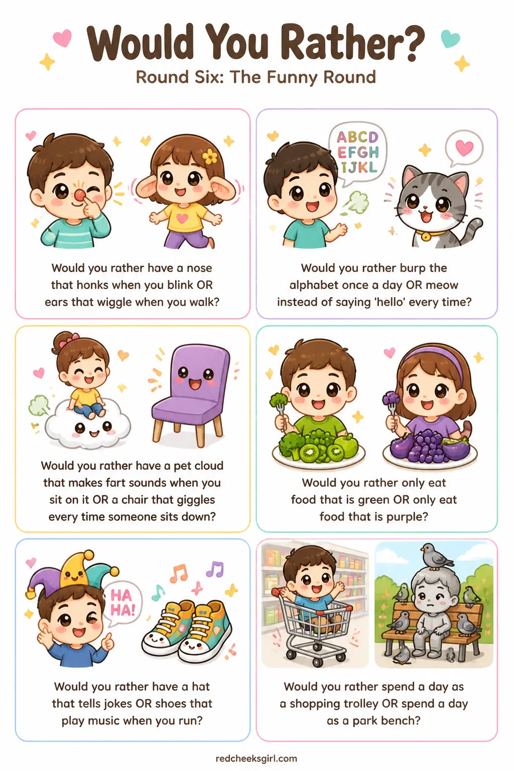 Round Six: The Funny Round Cards printable