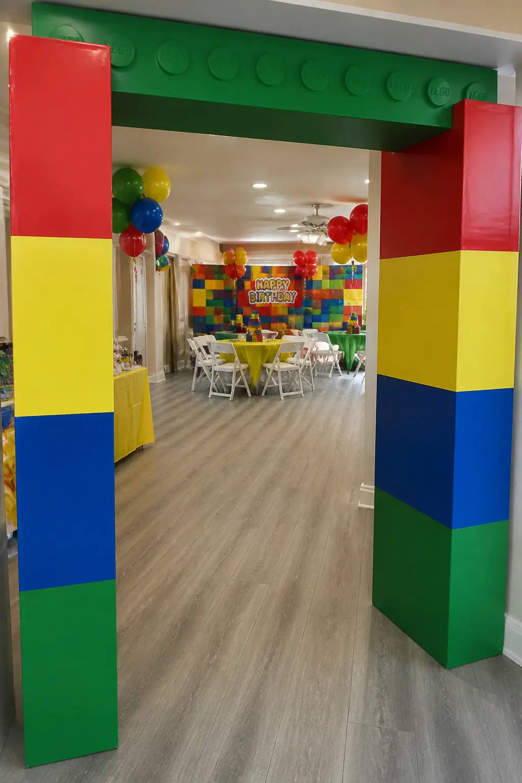Building-Zone Entrance Archway in Stacked-Block Style