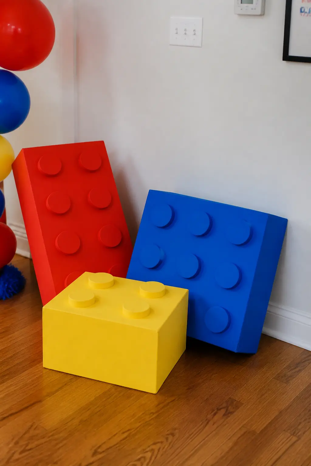 Oversized Block Silhouettes Cut from Foam Core