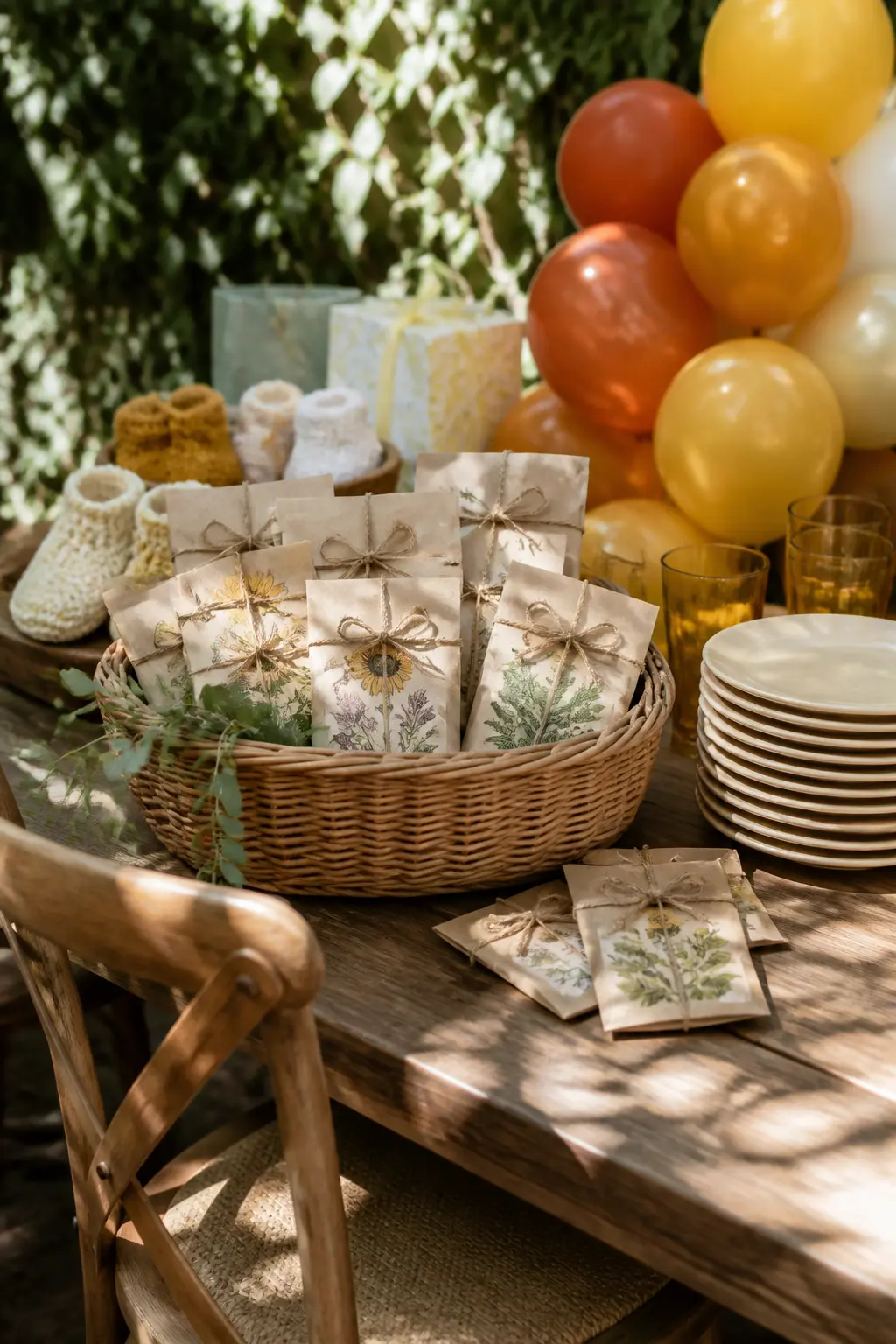 Seed Packets Tied With Twine