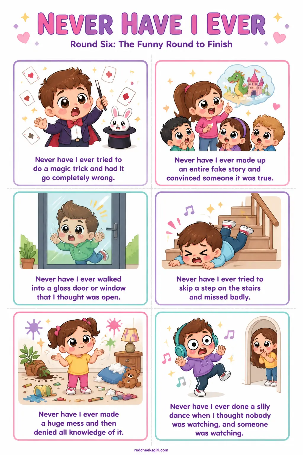 Round Six: The Funny Round to Finish Cards printable