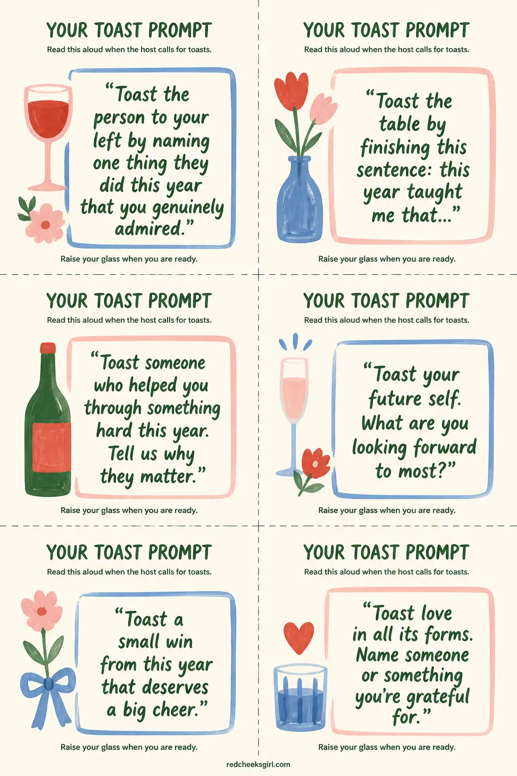 The Toast Prompt Cards printable