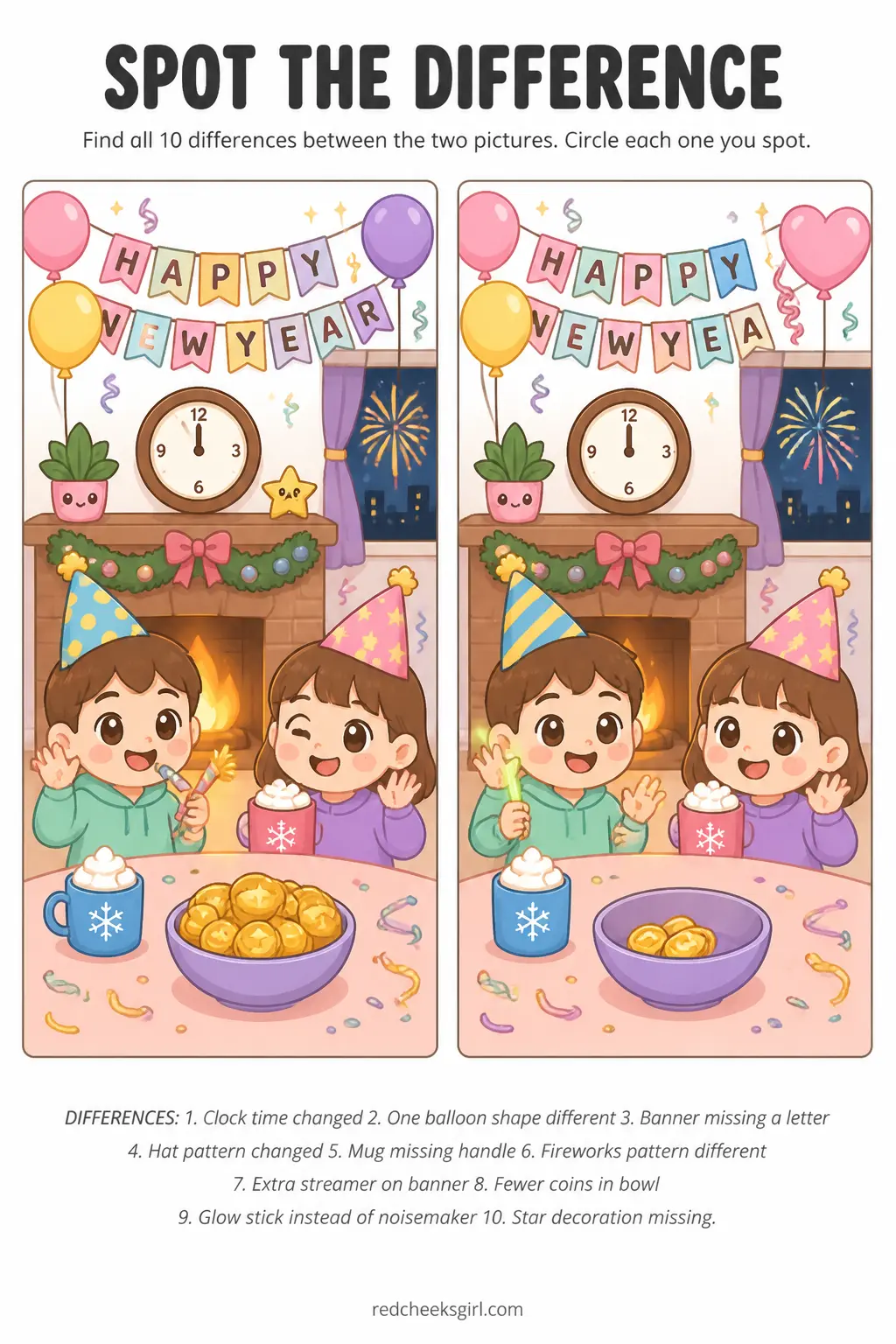 Spot the Difference printable
