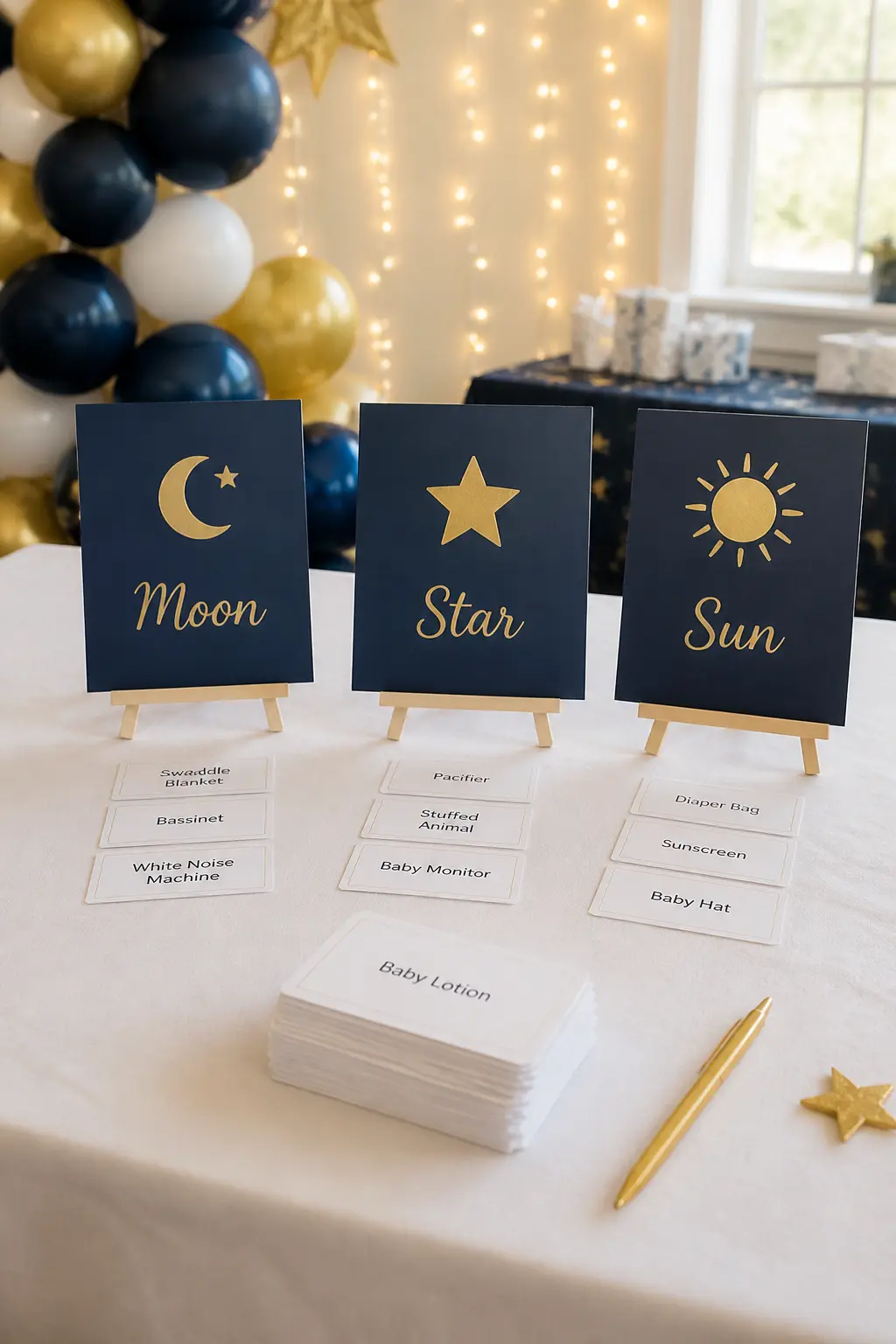 Moon, Star, or Sun Baby Item Sort