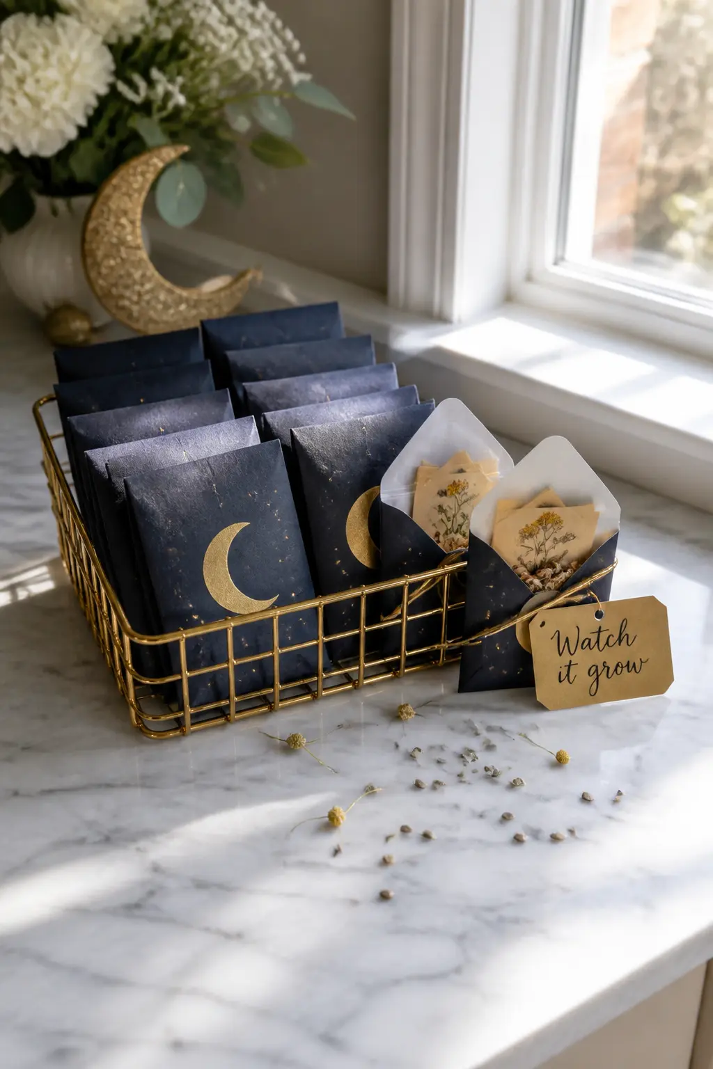 Seed Packet Favours with Moon Label