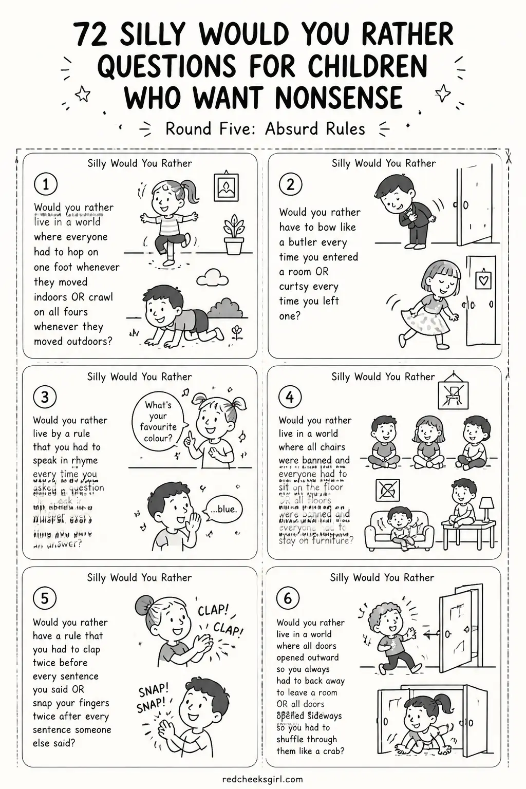 Absurd Rules Cards Sheet 1 printable