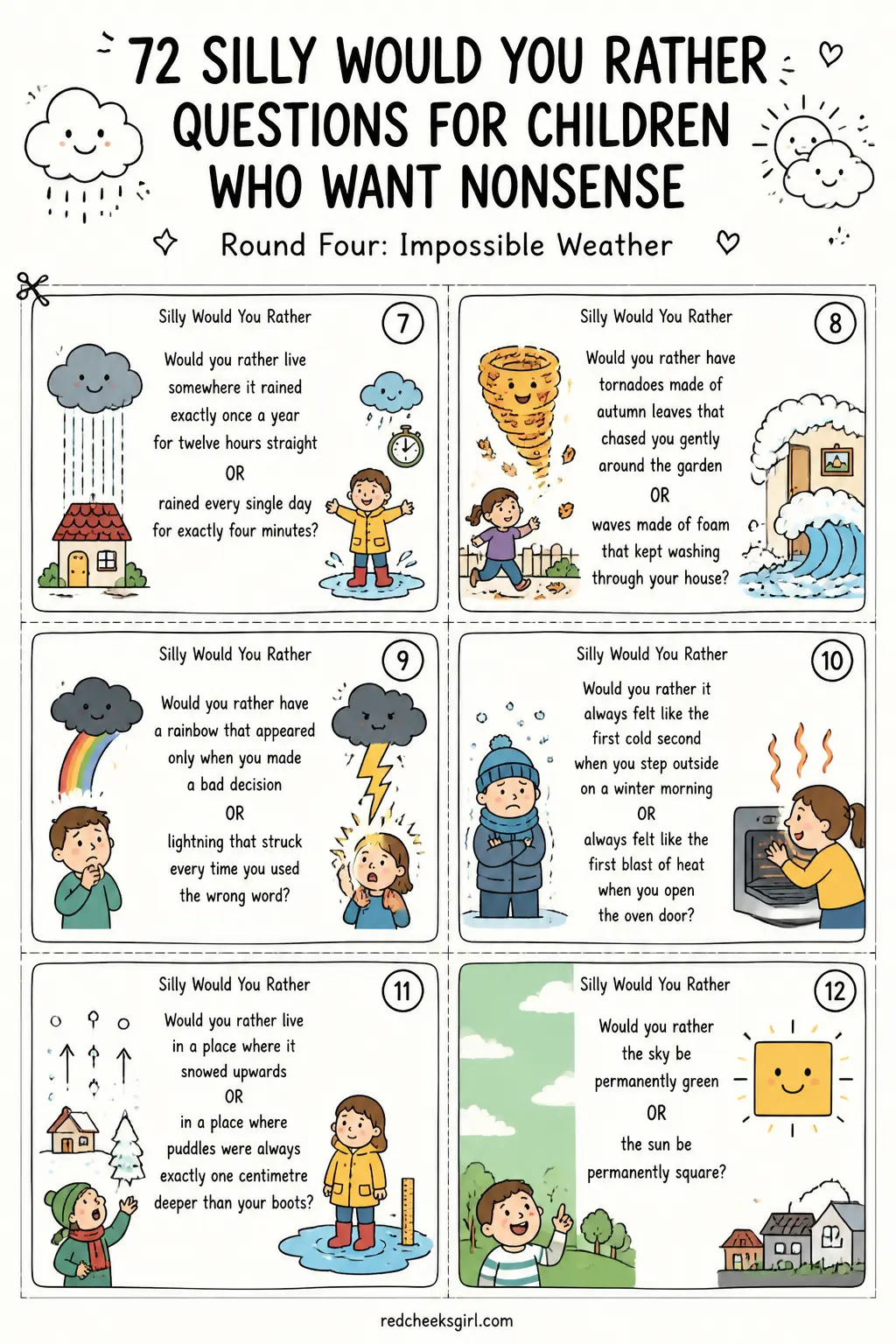 Impossible Weather Cards Sheet 2 printable