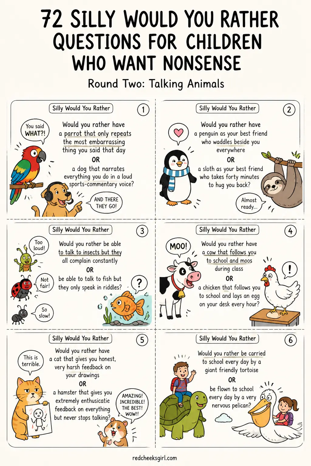 Talking Animals Cards Sheet 1 printable