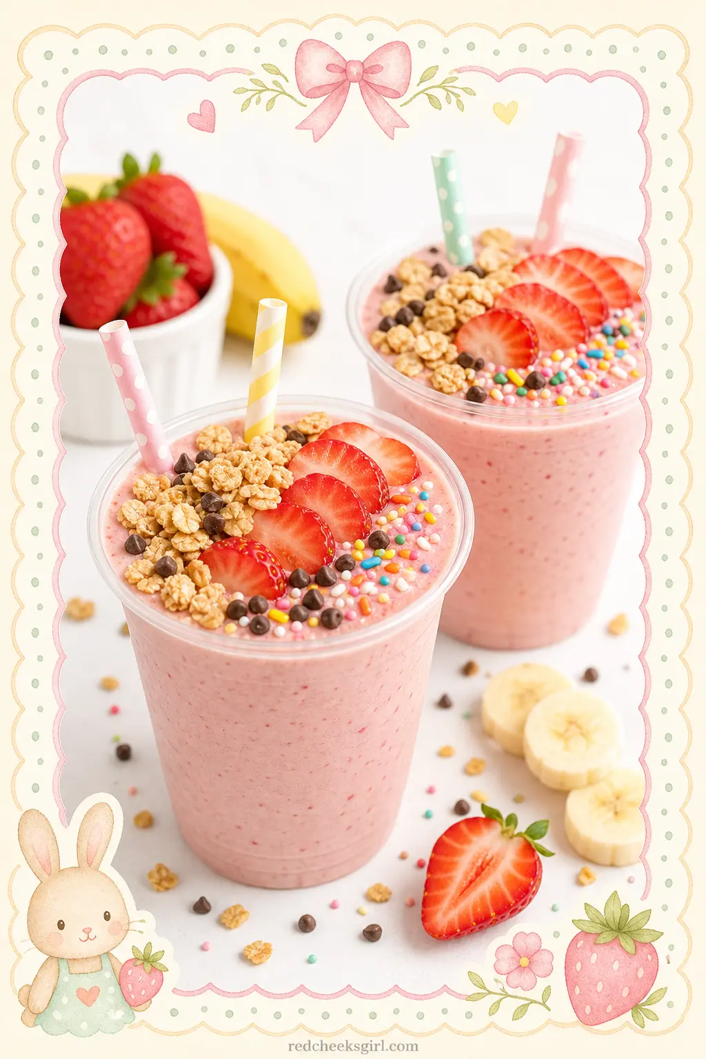 5-Minute Strawberry Banana Smoothie Cups (Make-Together Recipe!)