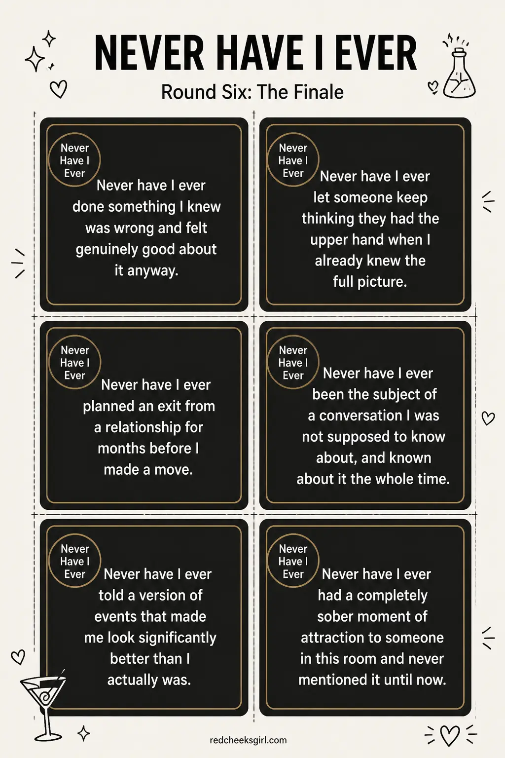 The Finale Cards A printable