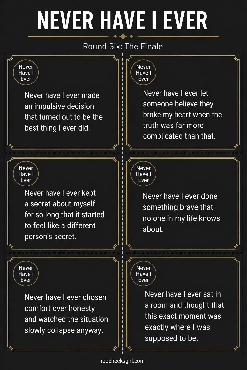 The Finale Cards B printable