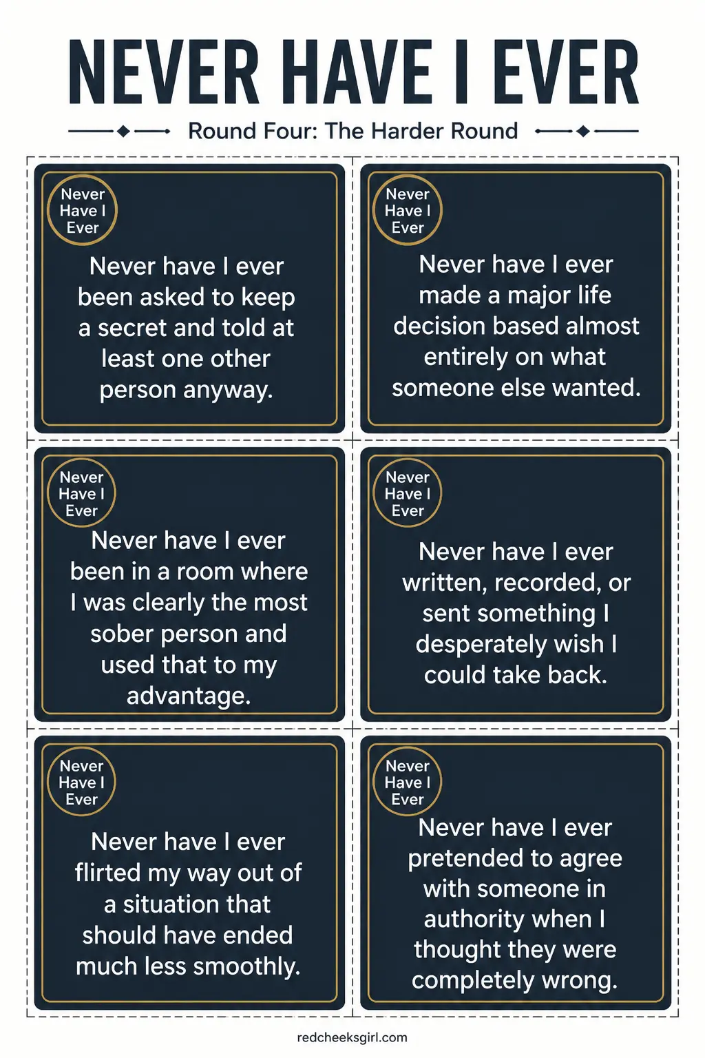 The Harder Round Cards B printable