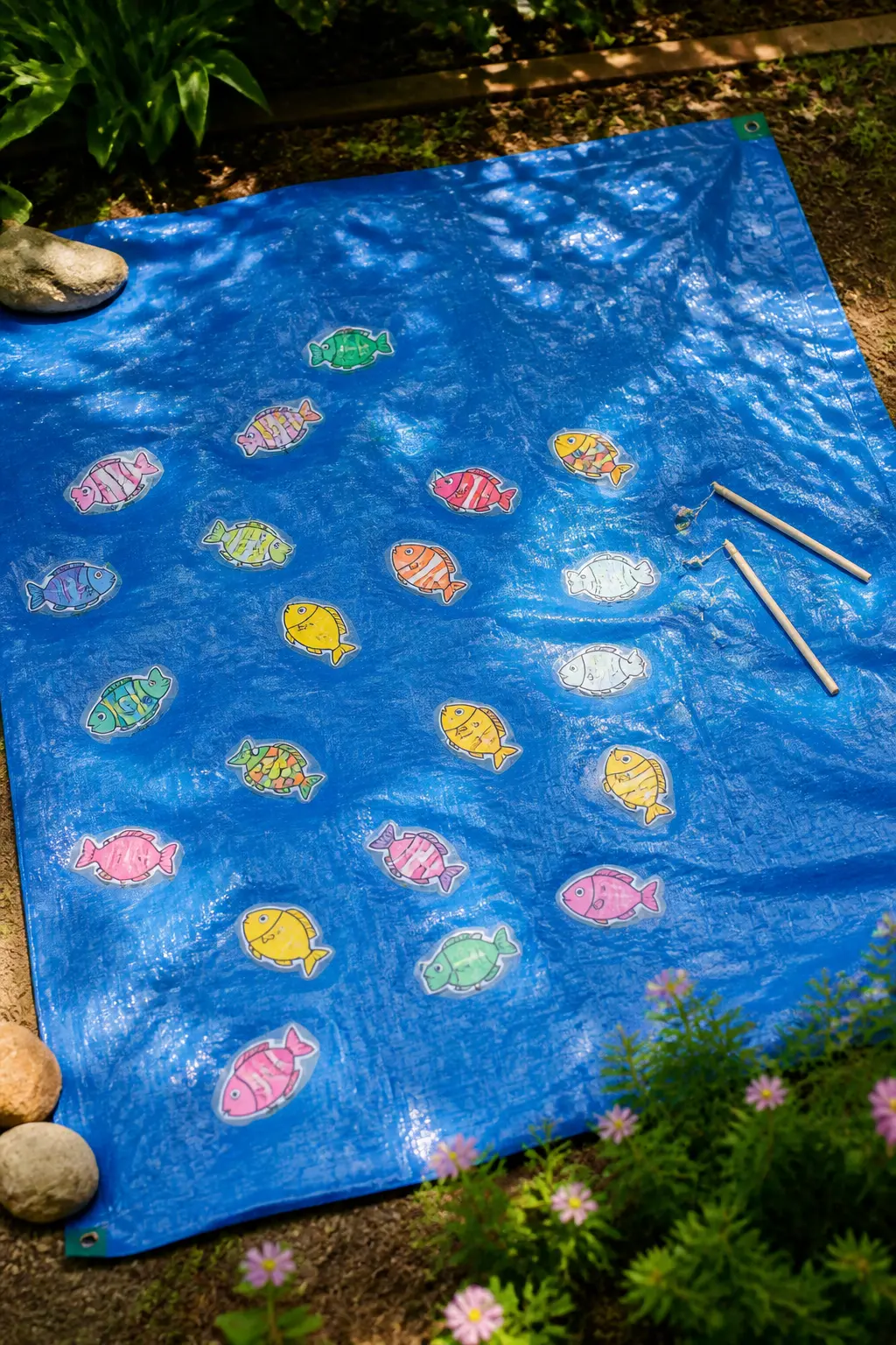 Magnetic Fishing Pond on a Tarp