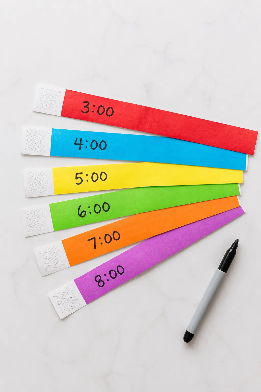 Staggered Entry Ticket Wristbands
