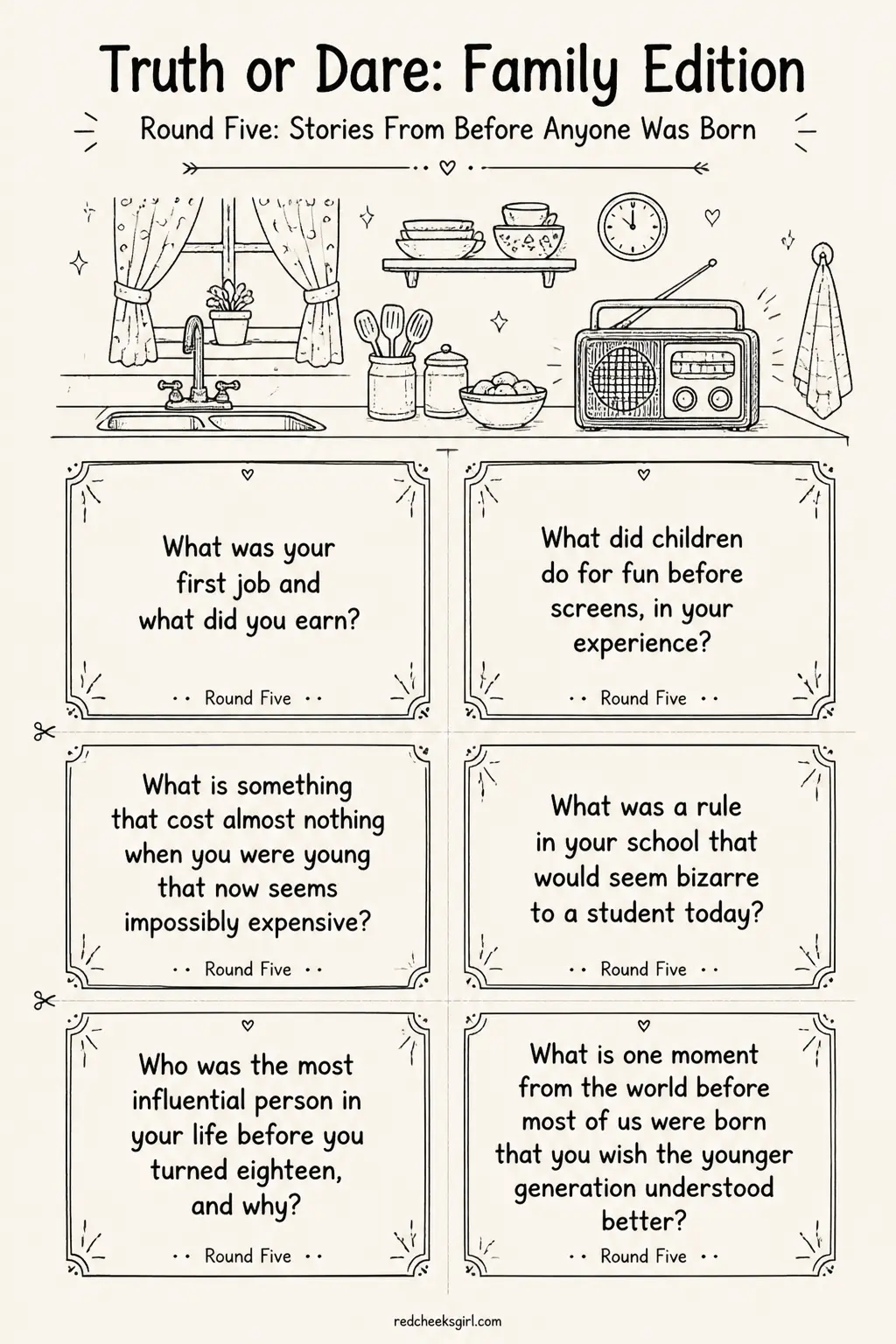 Round Five Cards B printable