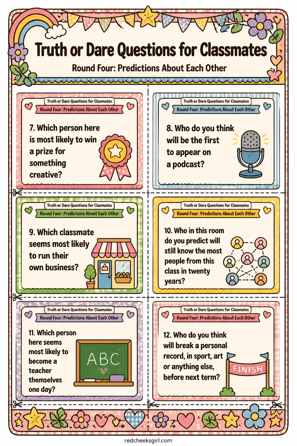 Round Four Cards B printable