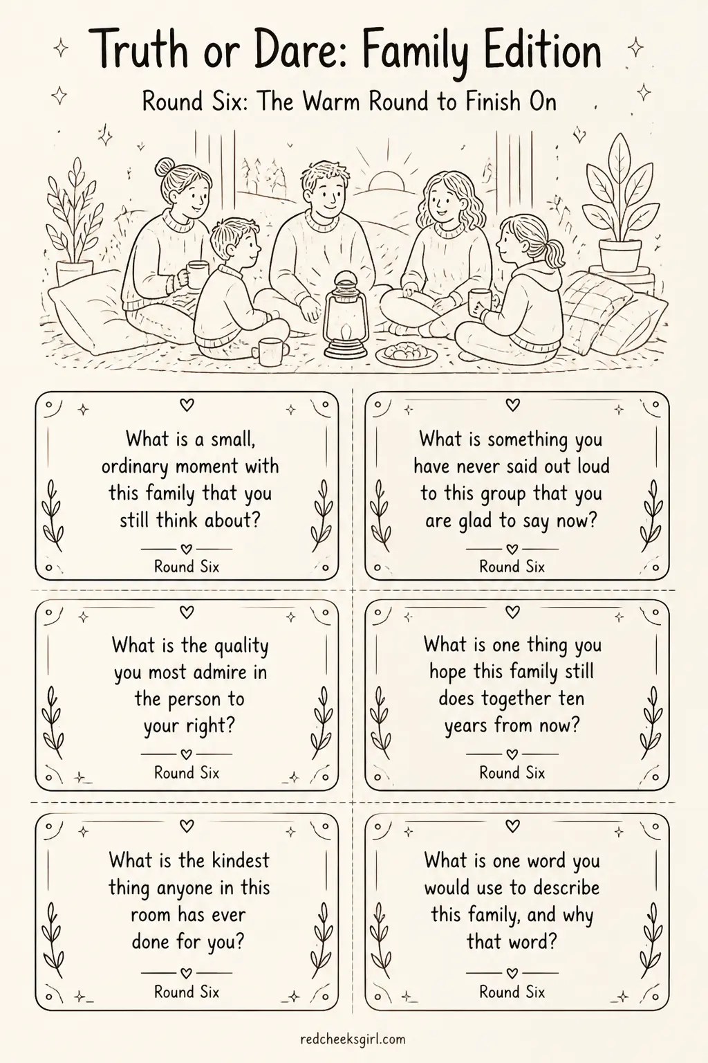 Round Six Cards B printable
