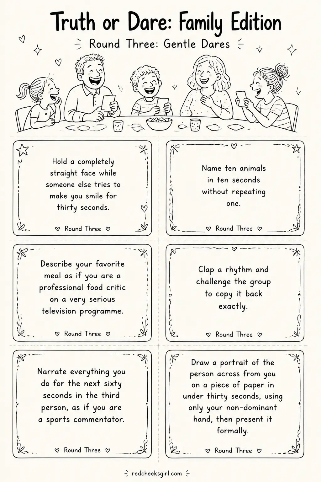 Round Three Cards B printable