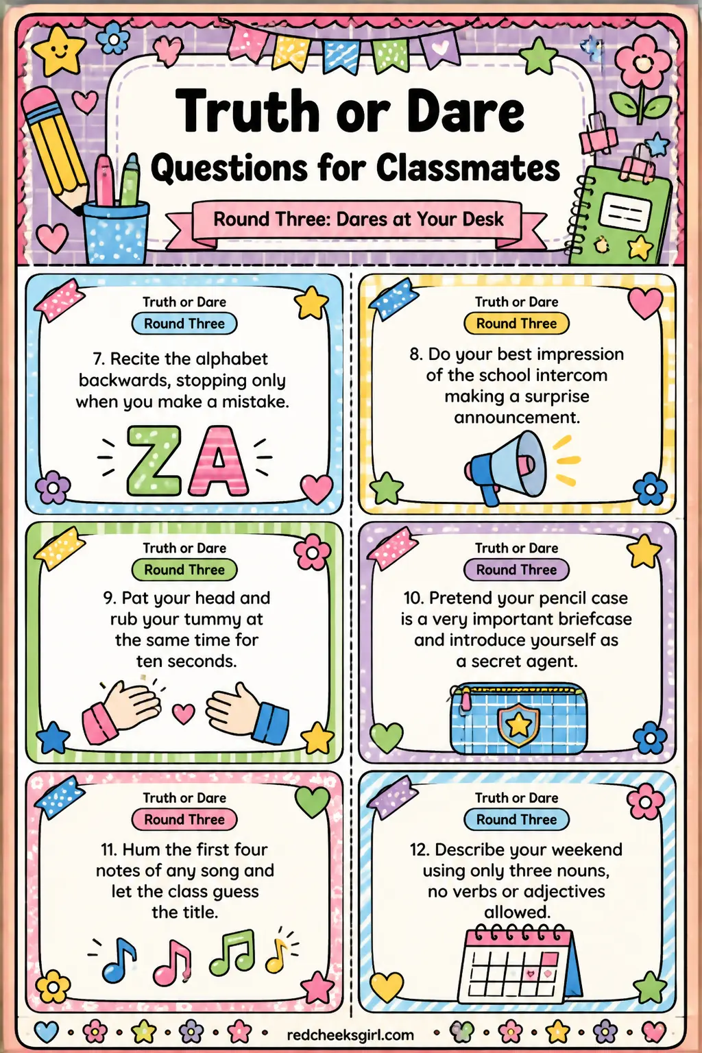Round Three Cards B printable