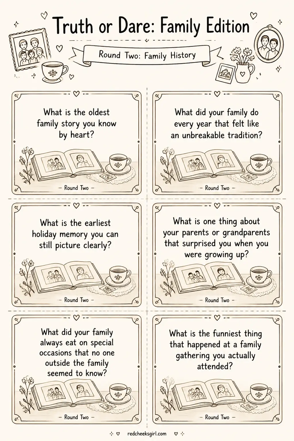 Round Two Cards A printable
