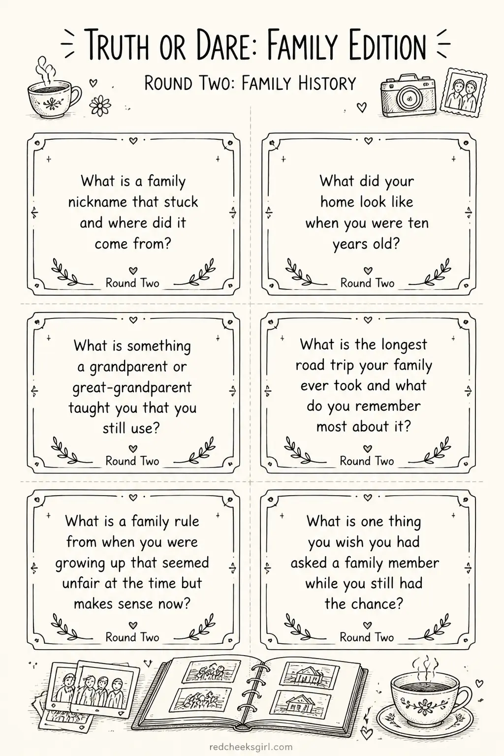 Round Two Cards B printable