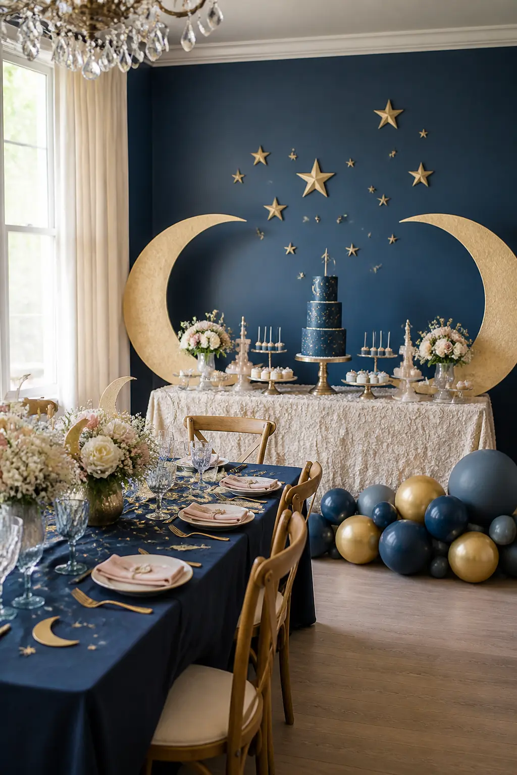 Celestial Moon And Stars