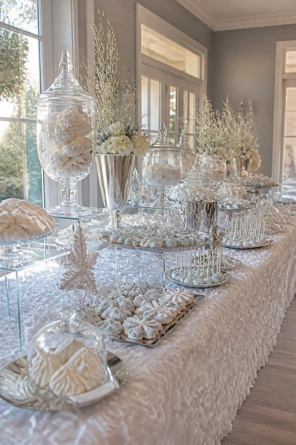 Glass And Silver Dessert Display