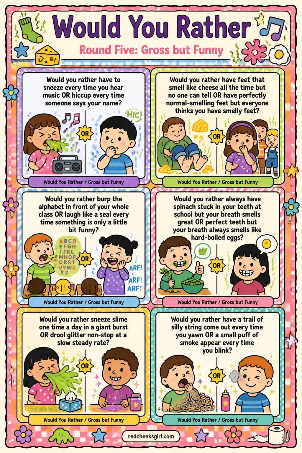Gross but Funny Cards A printable