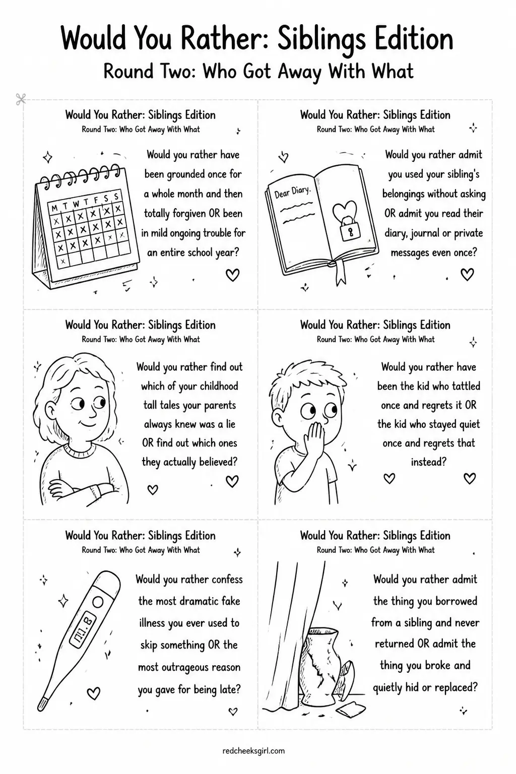 Who Got Away With What Cards B printable