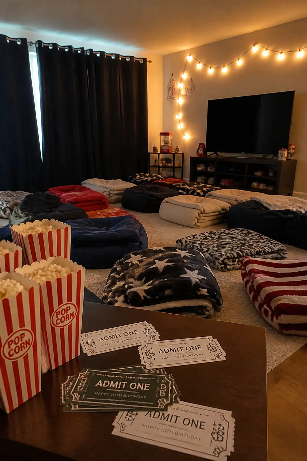 Cinema Setup With Printed Tickets
