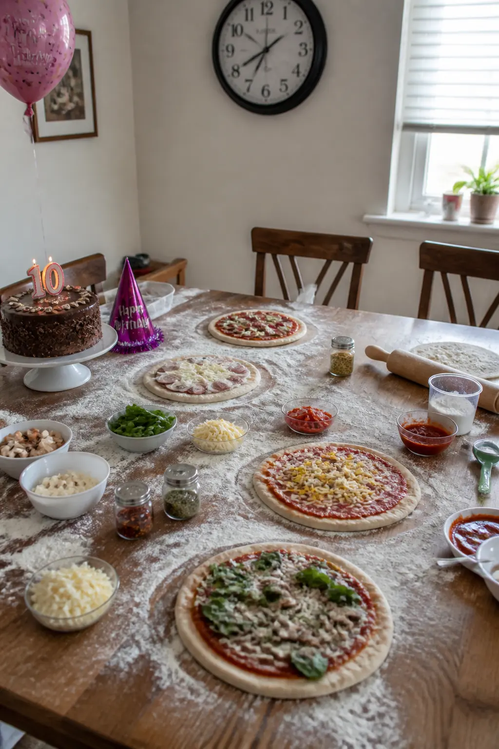 Pizza Making at the Kitchen Table